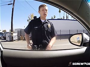 CAUGHT! black nymph gets splattered blowing off a cop